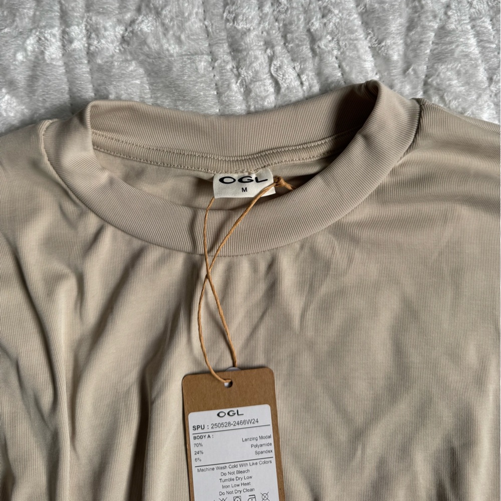 ✨Brand New!😍OGL Cream Ribbed Knit Top - Picture 5 of 6